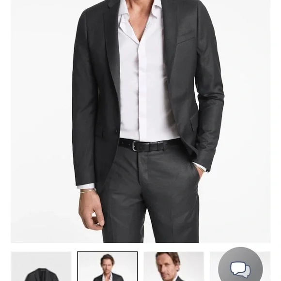 John Varvatos Charcoal Gray Suit Jacket